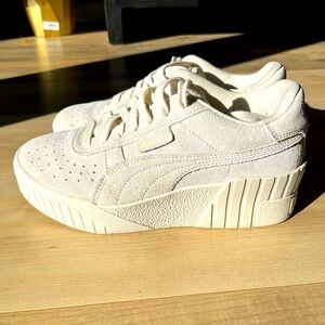 Almost new very comfortable Puma Cali Wedge Sneakers of white color